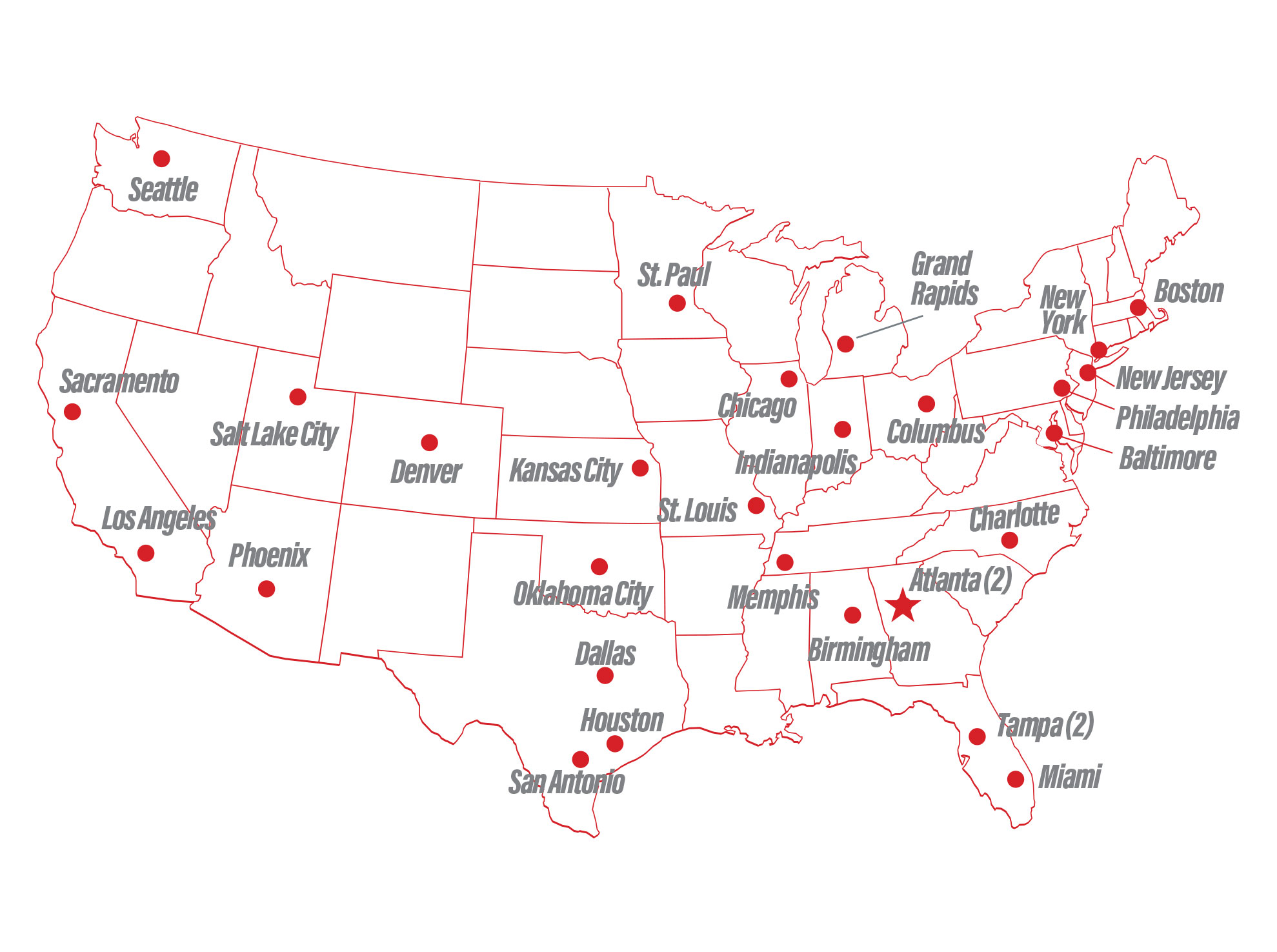 Locations | S.P. Richards